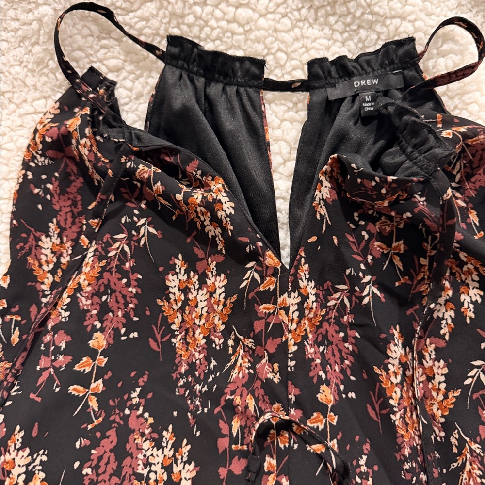 DREW Black and Brown Floral Dress - Picture 2 of 4